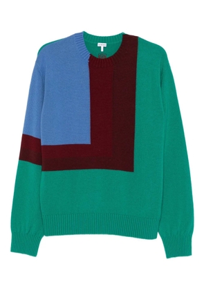 LOEWE colour-block sweater - Green