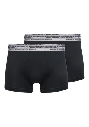 Emporio Armani logo-print elasticated-waist boxers (pack of two) - Black