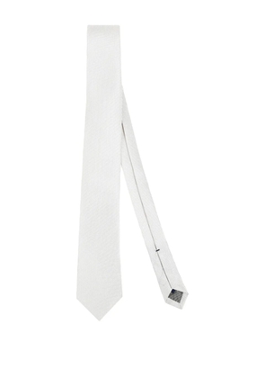 Errico Formicola ribbed silk tie - White