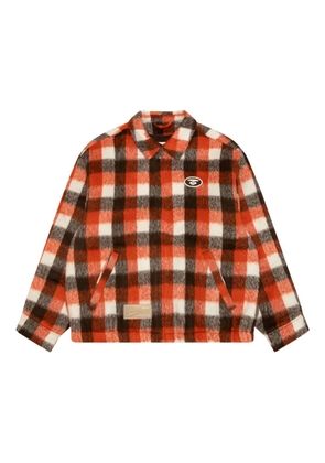 AAPE BY *A BATHING APE® check hooded jacket - Orange