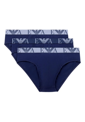 Emporio Armani logo-band briefs (pack of three) - Blue