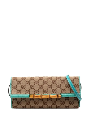 Gucci Pre-Owned 2000-2015 GG Canvas Bamboo Bar crossbody bag - Blue