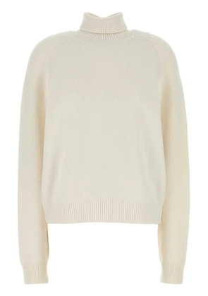 FENDI logo-embroidered jumper - White