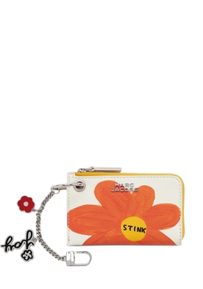 Marc Jacobs flower-print zip-around bag charm - White