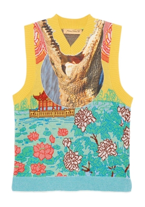 PENULTIMATE graphic-print vest - Blue