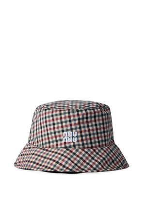 Miu Miu Vichy bucket hat - Brown