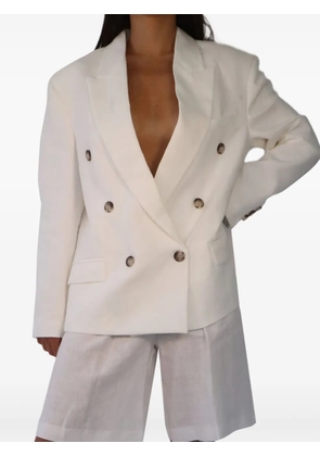VICOLO double-breasted button blazer - White