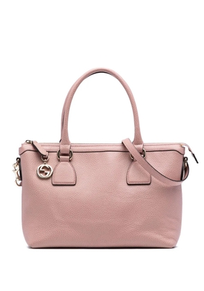 Gucci Pre-Owned 2016-2025 Dollar Calfskin GG Charm satchel - Pink