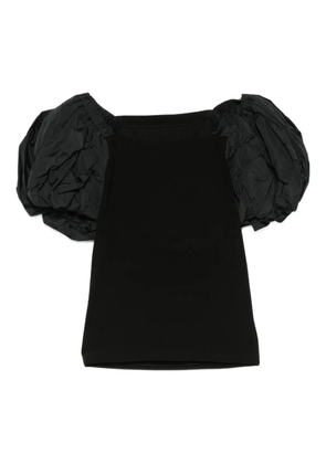 Lutz Huelle puff-sleeves top - 099 BLACK