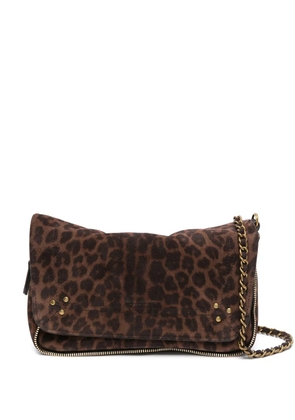Jérôme Dreyfuss small Bobi leopard shoulder bag - Brown