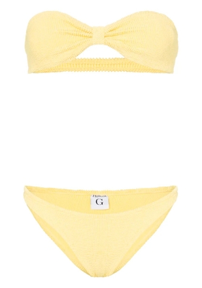 Hunza G Jean crinkle bandeau bikini - Yellow