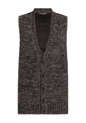 Dolce & Gabbana button-fastening knitted vest - Black