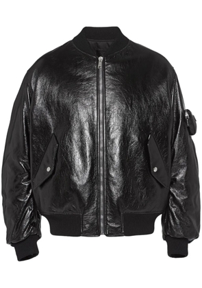 Prada nappa leather bomber jacket - Black