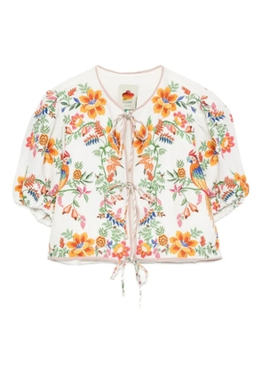 FARM Rio Delicate Forest Scarves blouse - White
