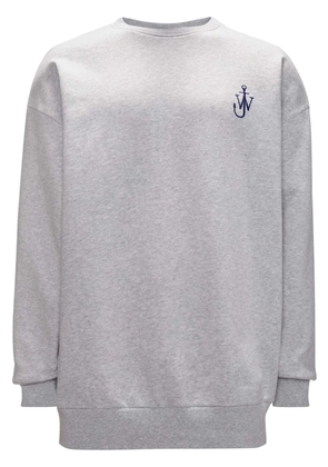 JW Anderson Anchor-logo organic cotton sweatshirt - Grey