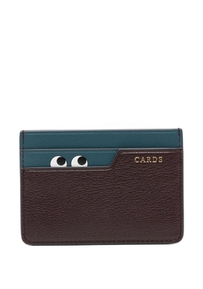 Anya Hindmarch peeping-eyes leather cardholder - Brown