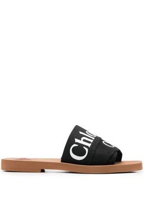 Chloé logo-strap sandals - Black