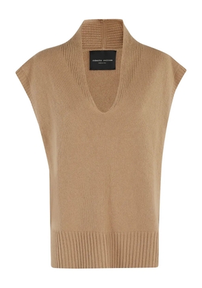 Roberto Collina v-neck top - Brown