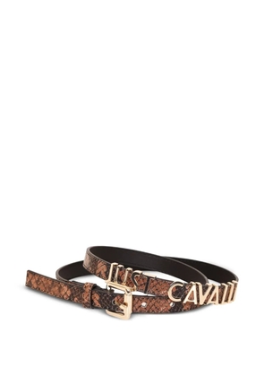 Just Cavalli logo-lettering belt - Brown