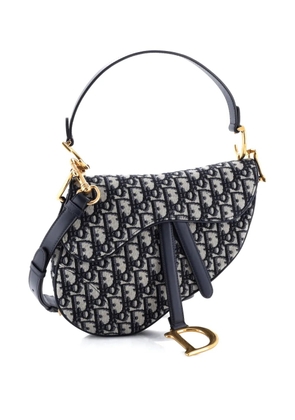 Christian Dior Pre-Owned Saddle Handbag with Strap Oblique Canvas Medium shoulder bag - Blue