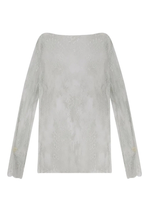 Alberta Ferretti lace long-sleeve shirt - Green