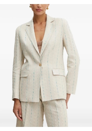 FRACOMINA striped pocket blazer - Neutrals