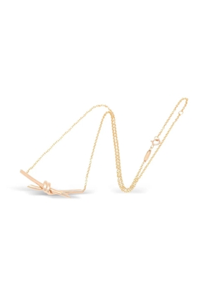 Tiffany & Co. Pre-Owned 2010s 18K rose gold Knot necklace - Pink