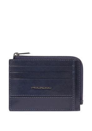 PIQUADRO leather card holder - Blue