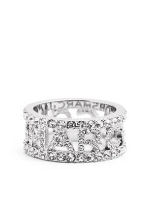 Marc Jacobs The Monogram pavé ring - Silver