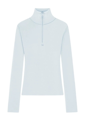 Courrèges zipped mock-neck sweater - Blue
