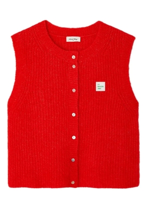 American Vintage East sleeveless button cardigan - Red