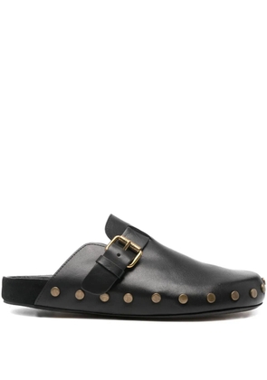 ISABEL MARANT Mirvin buckled studded mules - Black