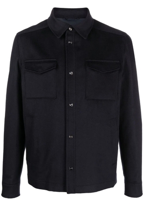 Herno virgin-wool shirt jacket - Blue
