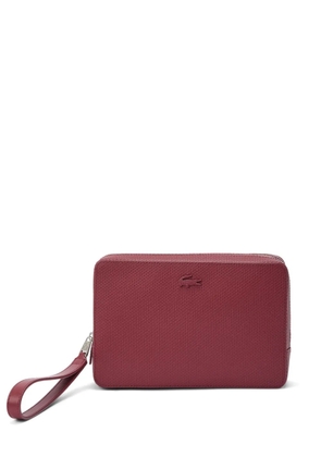 Lacoste Chantaco leather clutch bag - Red