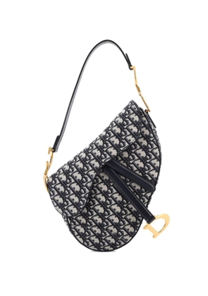 Christian Dior Pre-Owned Saddle Handbag with Strap Oblique Canvas Medium shoulder bag - Blue