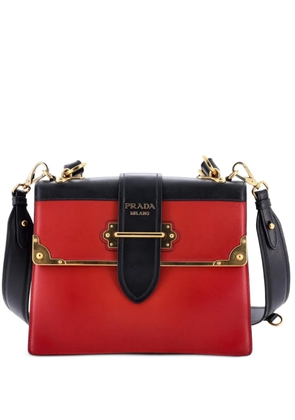 Prada Pre-Owned Cahier Convertible City Calf and Saffiano Medium shoulder bag - Red