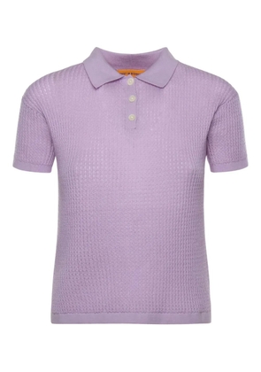 Guest In Residence Shrunken buttoned polo top - Purple