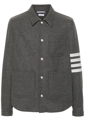 Thom Browne 4-Bar felted shirt jacket - Grey
