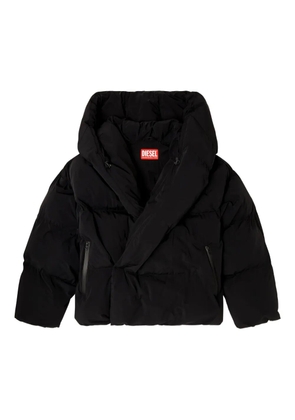 Diesel hooded puffer jacket - Black