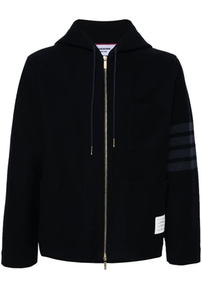Thom Browne 4 Bar-stripe hooded jacket - Blue