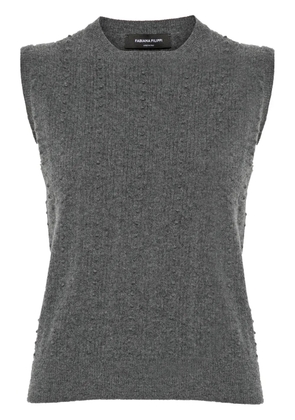 Fabiana Filippi bubble-stitch knitted vest - Grey