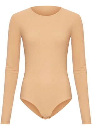 MM6 Maison Margiela numbers-motif bodysuit - Neutrals