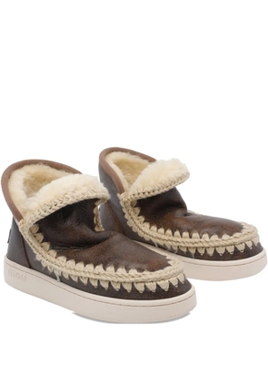 Mou leather high-top sneakers - Brown
