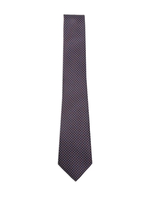 Canali dot-pattern silk tie - Blue