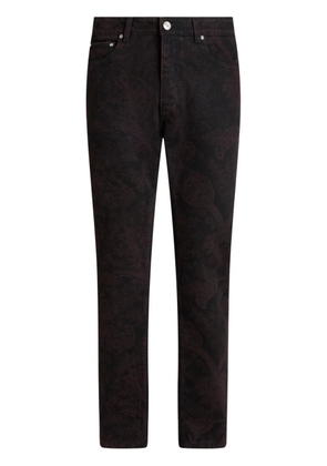ETRO paisley-pattern slim-fit jeans - Red