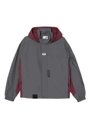 AAPE BY *A BATHING APE® logo-embroidered jacket - Grey