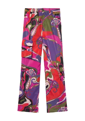 PUCCI orchidée print cargo trousers - Purple