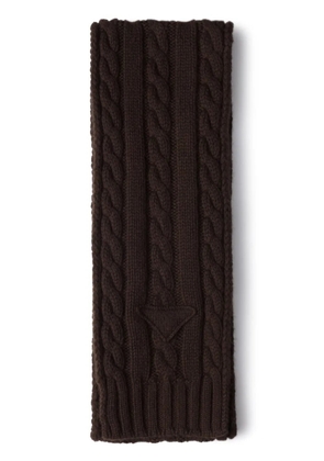 Prada cashmere cable-knit scarf - Brown