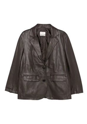 VICOLO flap-pocket buttoned leather jacket - Brown