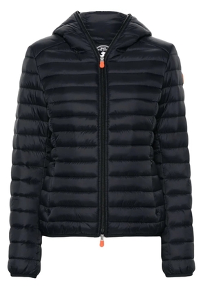 Save The Duck logo-patch padded jacket - Black